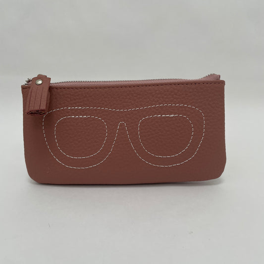PROMENADE LEATHER GLASSES POUCH PINK