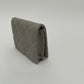 PROMENADE LEATHER QUILTED CARD HOLDER LIGHT GREY