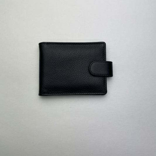 ORAN LEATHER RFID CLIP CARD HOLDER BLACK