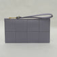 PROMENADE LEATHER WEAVE WRISTLET PURPLE