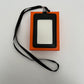 PROMENADE LEATHER ID LANYARD CARD HOLDER BLACK