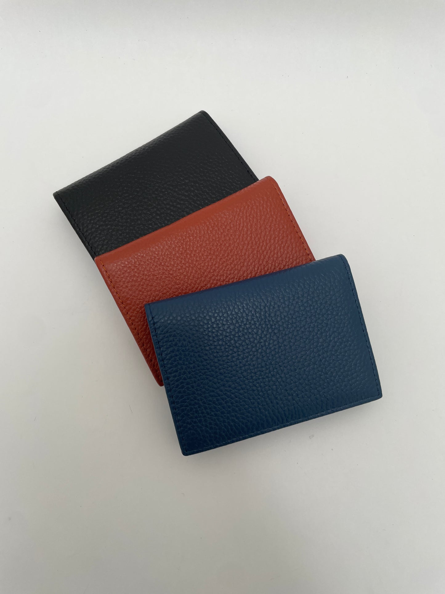 PROMENADE LEATHER BUSINESS CARD HOLDER NAVY
