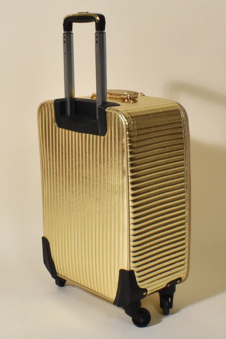 ADORNE HANNAH QUILTED TROLLEYCASE GOLD