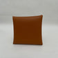 PROMENADE LEATHER SQUARE CARD HOLDER BROWN