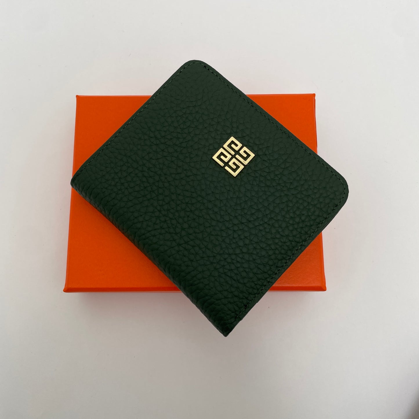 PROMENADE LEATHER COMPACT WALLET GREEN