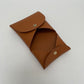 PROMENADE LEATHER SQUARE CARD HOLDER BROWN