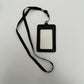 PROMENADE LEATHER ID LANYARD CARD HOLDER BLACK