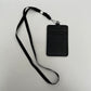 PROMENADE LEATHER ID LANYARD CARD HOLDER BLACK