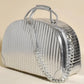 ADORNE HOLLY QUILTED OVERNIGHT BAG SILVER