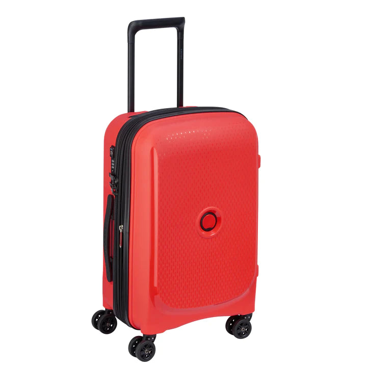 DELSEY BELMONT PLUS 55CM EXPENDABLE CABIN TROLLEY CASE FADED RED