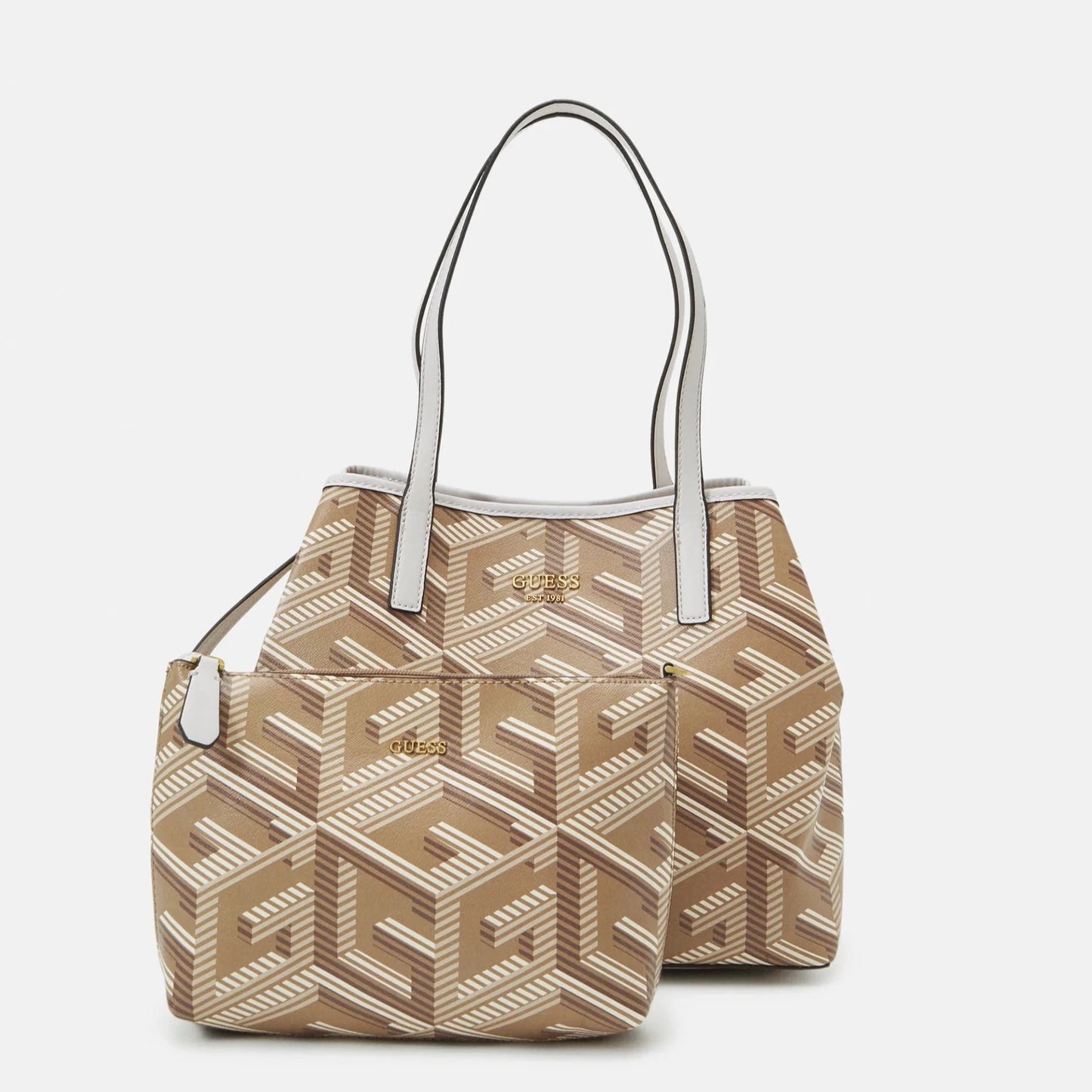 GUESS VIKKY TOTE TAUPE LOGO