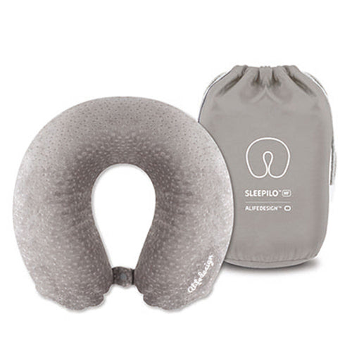 ALIFE DESIGN SLEEPILO TRAVEL PILLOW WITH CARRY POUCH GREY