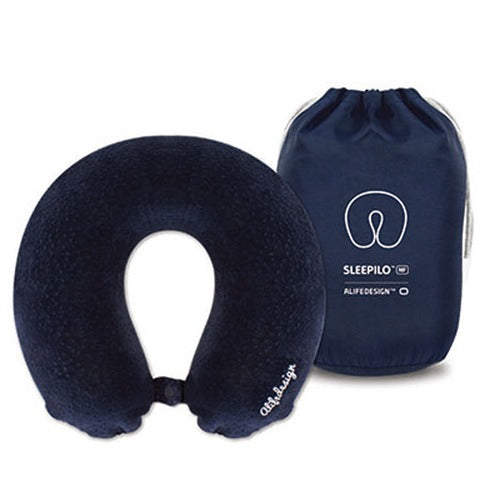 ALIFE DESIGN SLEEPILO TRAVEL PILLOW WITH CARRY POUCH NAVY