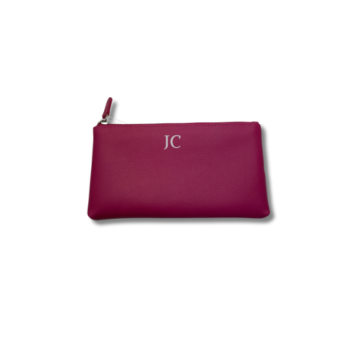ORAN LEATHER COSMETIC POUCH PINK