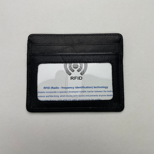 ORAN LEATHER CRAIG RFID CARD HOLDER BLACK