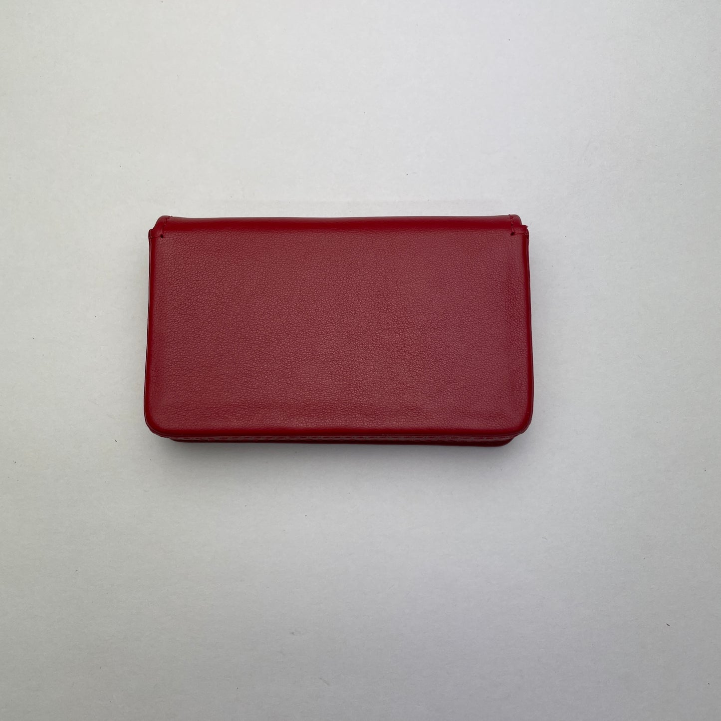 ORAN LEATHER RALPH RFID CARD HOLDER RED