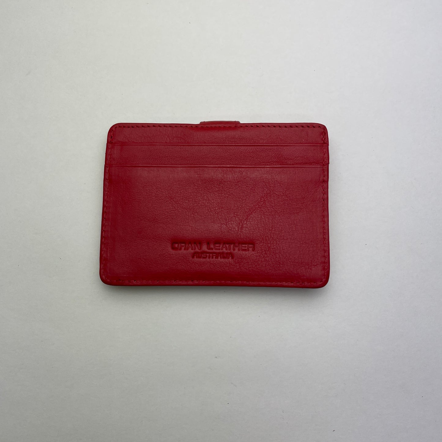ORAN LEATHER SASHA RFID CARD HOLDER RED