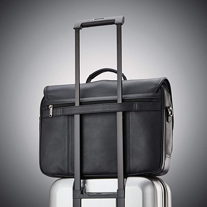 Samsonite leather outlet laptop bag