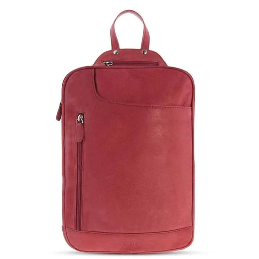 GABEE EMMA LEATHER BACKPACK RED