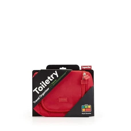 LAPOCHE TOILETRY ORGANISER SMALL RED