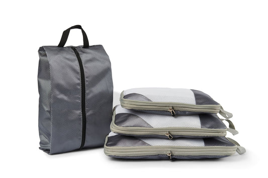 SYDNEY LUGGAGE COMPRESSION PACKING CUBES GREY