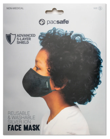 PACSAFE SILVER ION FACE MASK S GREY