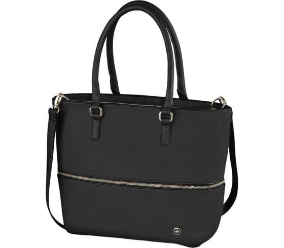 WENGER EVA 13 INCH WOMENS TOTE WITH REMOVABLE LAPTOP SLEEVE BLACK